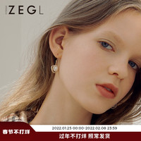 ZEGL高级感耳环女气质淡水珍珠耳饰耳坠2021新款潮耳钉秋冬款礼物