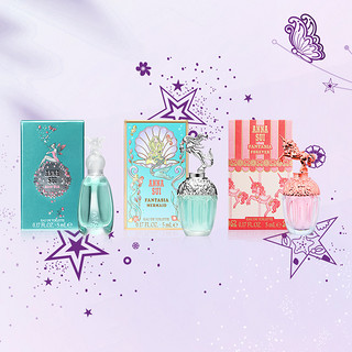 ANNA SUI 安娜苏 女士淡香水套装 (许愿精灵EDT5ml+筑梦人鱼EDT5ml+粉翼天马5ml)