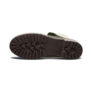 Skechers斯凯奇女鞋 冬季明星款羊羔绒反毛皮休闲高帮女靴44678 橄榄绿 36