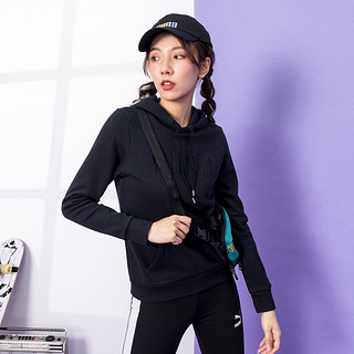 PUMA 彪马 保暖加绒连帽女款针织卫衣女卫衣女套头衫 M