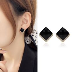 ViennoisJewelry 威妮华 S925银针时尚简约个性几何方菱耳环耳钉女气质高级感耳饰饰品