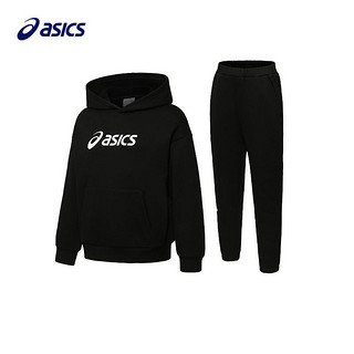 ASICS 亚瑟士 新款童装连帽运动长袖卫衣休闲裤冬季加绒保暖套装