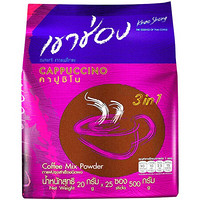 泰国原装进口 高崇 卡布奇诺速溶咖啡饮料（固体饮料）500g 卡布奇诺速溶泡沫三合一咖啡 红色