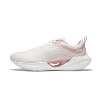LI-NING 李宁 女鞋跑步鞋超轻19跑步系列2022女子回弹轻量轻质跑鞋ARBS002 香槟白/桃粉色-14 37
