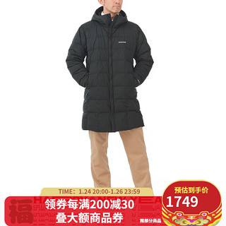 montbell 2021冬季新品户外男士连帽800羽绒服防风保暖鹅绒中长款大衣 1101630 石墨色 GRPH L