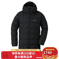 montbell 2021冬季新品户外男士连帽800羽绒服防风保暖鹅绒中长款大衣 1101630 黑色 BK L