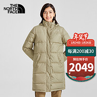 TheNorthFace北面羽绒服女装2021秋冬新款户外700蓬鹅绒中长款保暖羽绒外套5AYQ 5AYQCEL XL