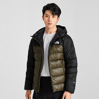 TheNorthFace北面羽绒服男2021冬款户外保暖800蓬鹅绒连帽羽绒外套 4N9X/BQW 绿色 XL