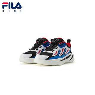 FILA KIDS斐乐童鞋儿童跑鞋2022年春季新款小童多彩运动鞋男女童 黑色/火红-BR 31码/内长19.5cm