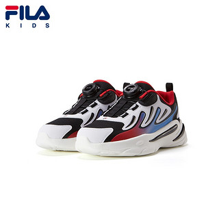 FILA KIDS斐乐童鞋大童跑鞋2022年春季新款儿童男女童BOA运动鞋潮 黑色/奶油白-BW 40码/内长25.0cm