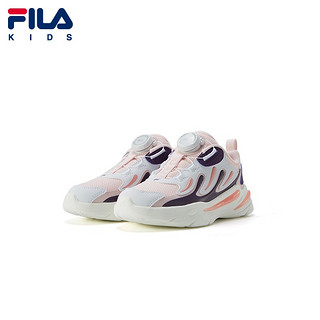 FILA 斐乐 KIDS斐乐童鞋儿童跑鞋2022年春季新款小童多彩运动鞋男女童 春花粉/水晶梅-PK 28码/内长17.5cm