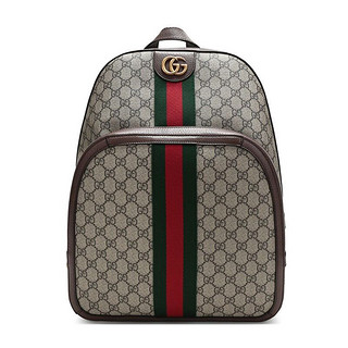 GUCCI 古驰 OPHIDIA系列 男士帆布双肩包 547967 9U8BT 8994 米色/乌木色 中号