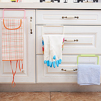 圣浪 创意厨房免打孔抹布架挂毛巾架多用途无痕橱柜洗碗布围裙塑料挂架