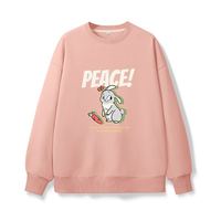 JEANSWEST 真维斯 女士圆领印花卫衣 JR-13-271/DM/002 胭粉 L