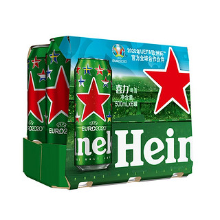 Heineken 喜力 拉罐啤酒500ml*6听 欧州杯限定装