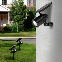 点点 太阳能投射灯 白光2只装