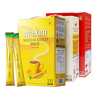 Maxim 麦馨 韩国进口黄麦馨maxim三合一速溶咖啡摩卡100条装