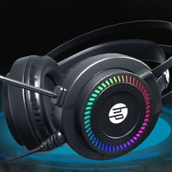 hp惠普gh10gs标准版耳罩式头戴式动圈有线耳机黑色usb口