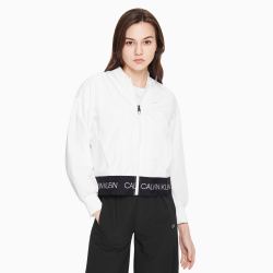 calvinklein卡尔文克莱ck运动春秋女装时尚短款棒球领logo织带条宽松