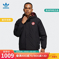 adidas 阿迪达斯 Adidas阿迪达斯三叶草男装新款运动服舒适休闲两面穿保暖防风棉服外套HD0330