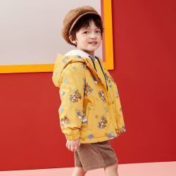 迷你巴拉 男女童国潮3防外套摇粒绒新年服春秋