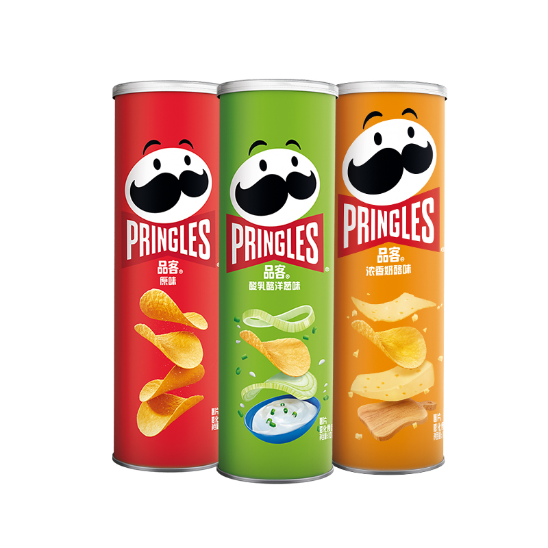 Pringles 品客 薯片组合装 3口味 110g*3罐（原味+酸乳酪洋葱味+浓香奶酪味）