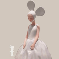 gogoodgoods|构得 创意人物雕塑摆件《致璀璨的你-然女孩》客厅卧室装饰可爱甜美结婚礼物女 珠光白色