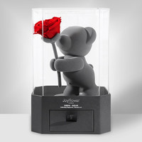 JoyFlower 永生玫瑰花小熊礼盒  亚克力首饰盒版