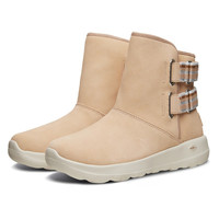 Skechers斯凯奇女鞋秋冬加绒保暖高帮棉鞋雪地靴休闲马丁靴女16614 全黑色 35 棕褐色 38