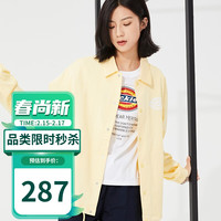 Dickies夹克 潮酷简约风夹克 男女同款 翻领夹克 休闲潮牌上衣 DK007366 浅蕉黄 S