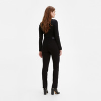 Levi's李维斯新款女士黑色724高腰修身是时尚牛仔裤18883-0016