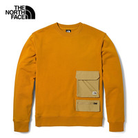 TheNorthFace北面卫衣男22春款户外舒适圆领套头上衣 5JWL/3X4 卡其色 M 黄色 XXL