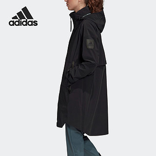 Adidas/阿迪达斯正品2021春新款女子户外运动连帽夹克外套 FI9292