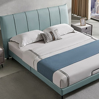 ZUOYOU 左右家私 DR116 意式双人床 180*200cm 春蓝色