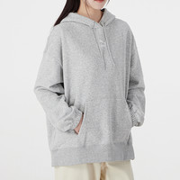 PUMA彪马灰色连帽卫衣女2022春季新款运动服连帽长袖套头衫535320