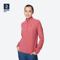 迪卡侬（DECATHLON）保暖绒衣户外抓绒衣男运动宽松秋摇粒绒外套女QUMM 男款-黑色 L 3XL 女款-樱花粉