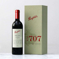 Penfolds 奔富 Bin707 干红葡萄酒 红酒 澳大利亚原装进口 750ml 单瓶装 木塞礼盒装