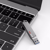 海康威视 X307C USB 3.1 U盘 灰色 128GB USB-A/Type-C双口