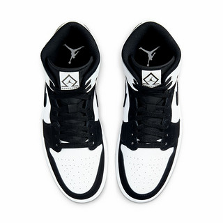 AIR JORDAN Air Jordan 1 Mid SE 男子运动板鞋 DH6933 黑白 42