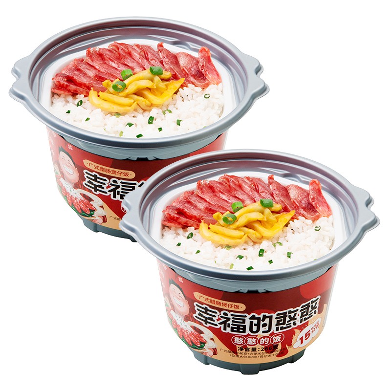 锅圈食汇 幸福的憨憨 广式腊肠煲仔饭 266g*2盒