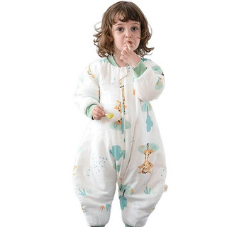 Disney baby 婴儿纱布分腿睡袋 可脱袖加厚款 跳跳虎 100cm