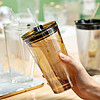 猫厨ins简约带吸管玻璃杯大容量家用水杯网红高颜值咖啡学生杯子