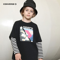 CONVERSE 匡威 儿童纯棉假两件长袖T恤