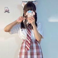 CHIXIA 池夏 夏城以西联名 佩玉 JK制服 红蓝撞色格裙
