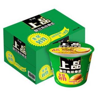 今麦郎 方便面 桶面 泡面 上品酸豆角排骨面整箱装144g*12入