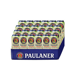 PAULANER 保拉纳 德国进口柏龙小麦白啤酒500ml*24罐装整箱保拉纳普拉纳