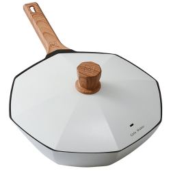 catemaker卡特马克网红八角锅32cm不粘锅家用炒锅燃气磁炉通用麦饭石