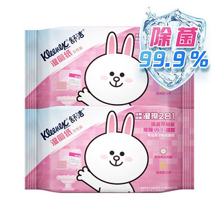 Kleenex 舒洁 女性湿厕纸24片*2包（新老包装随机发货）