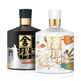  舍得 艺术舍得 大典 艺术礼盒 白酒套装  500ml*2瓶 双支装 浓香型 52%vol