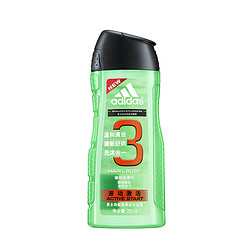 adidas 阿迪达斯 男士功能型香波沐浴露250ml 温和清洁补水保湿